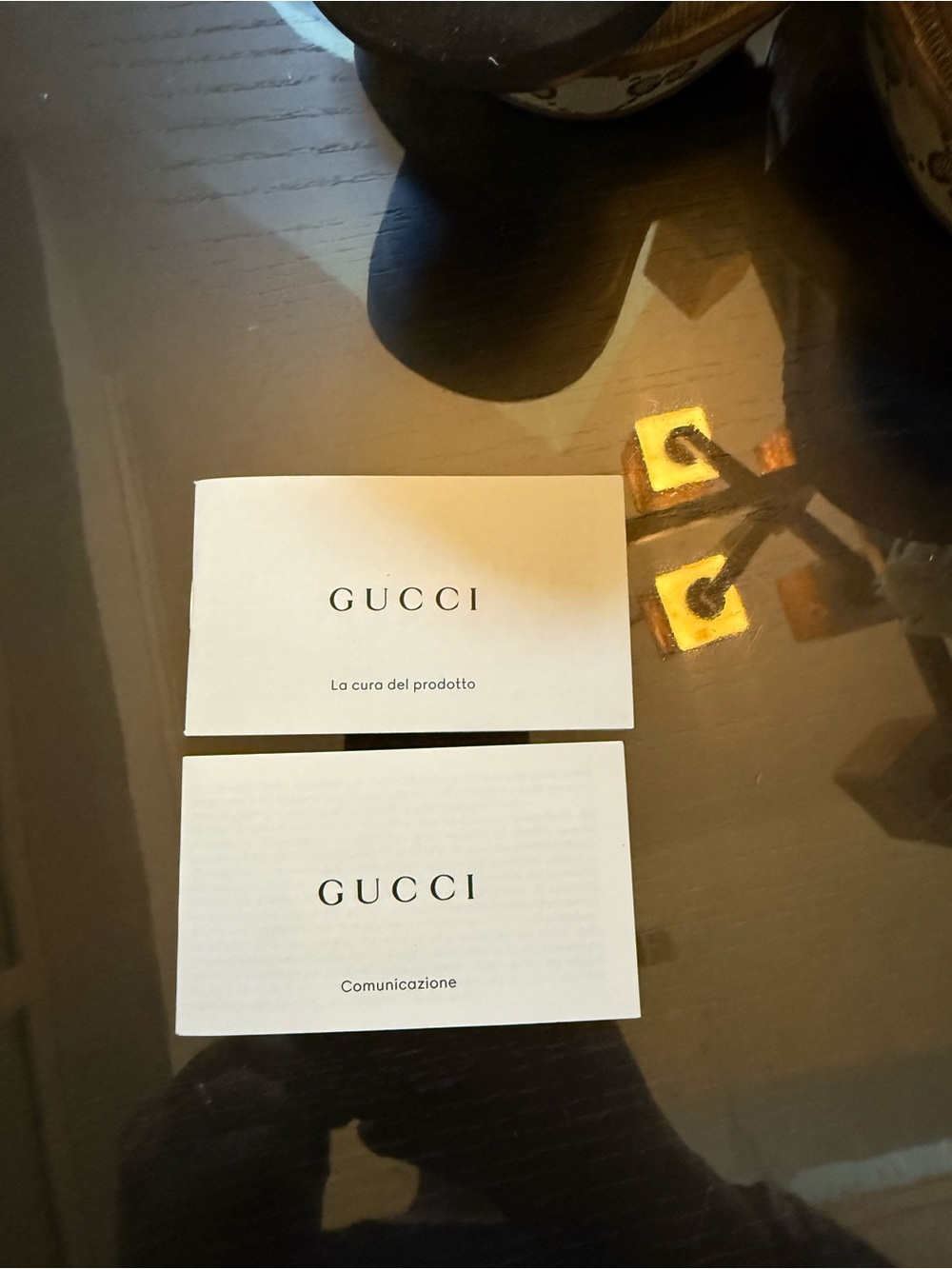 Gucci Brown Beige GG Canvas Sandals with Gold Double-G Accent - Picture 7 of 9